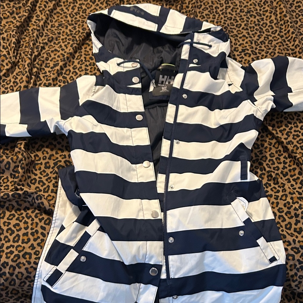 Helly Hansen Navy and White Striped Jacket